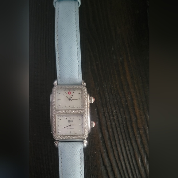 Michele Dual Dial Silver Diamond Watch - Picture 2 of 4
